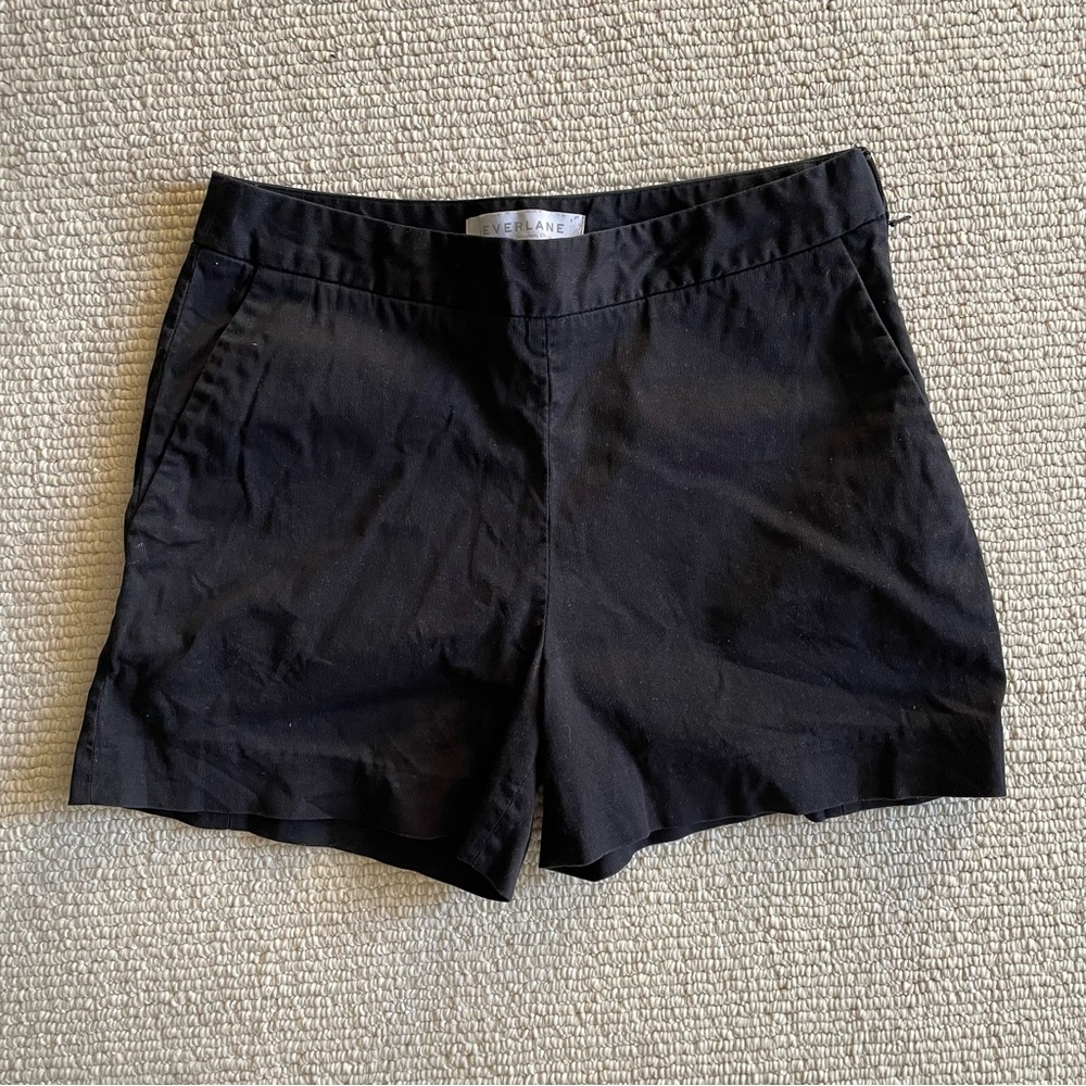 Everlane high waisted shorts in black